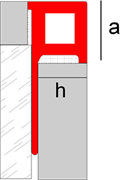 Profilo quadrato perimetrale realizzato in composito - Novolistel Maxi