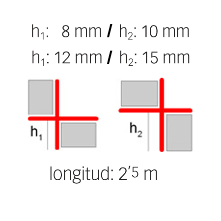 Aluminum corners profile. Cross-shaped profile angle - Novopilastra