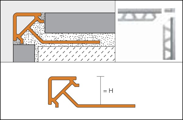 Perfil de vora quadrat en PVC acolorit - QUADEC-PQ